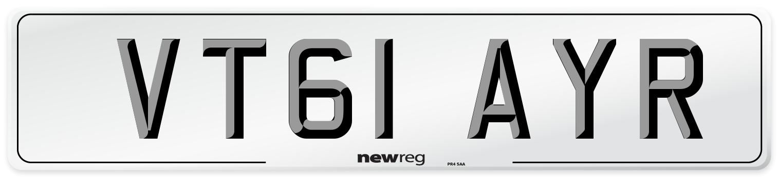 VT61 AYR Number Plate from New Reg